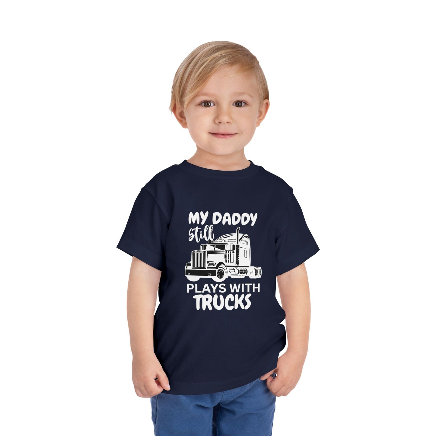 Plays With Truckers Toddler Tee- Dark Colors