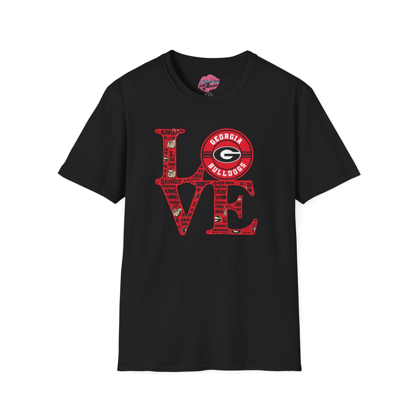 Georgia Bulldogs Love Unisex Soft Style Tee