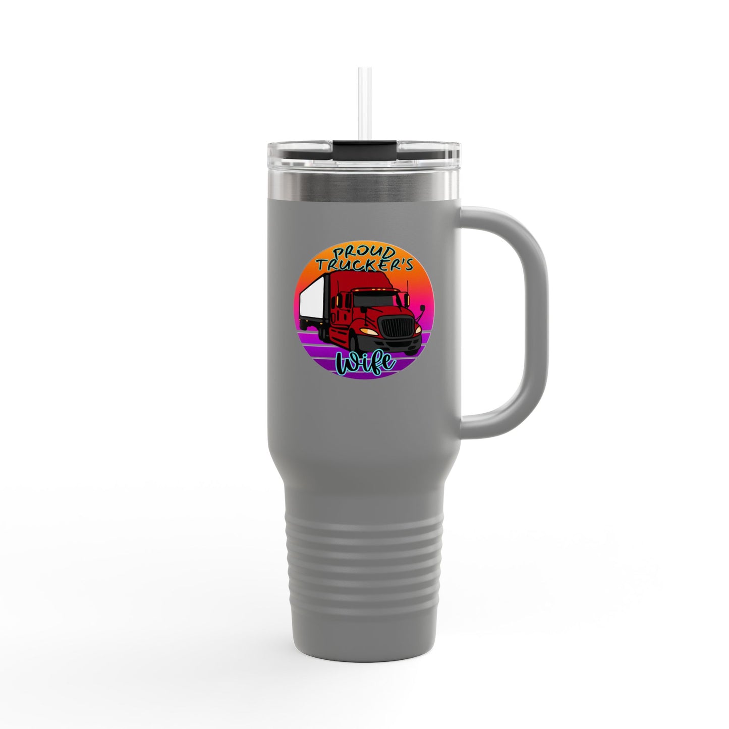 Proud Truckers Wife Insulated Travel Mug 40oz