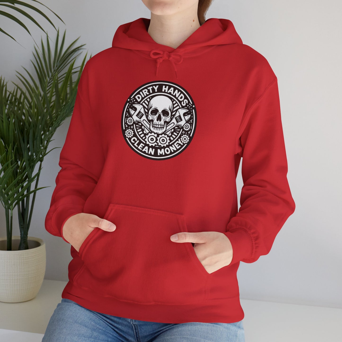 Dirty Hands Clean Money Skull Unisex Pullover