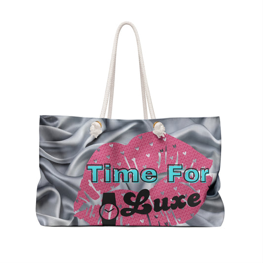Time For Luxe Logo Chic Weekender Bag