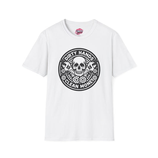 Dirty Hands, Clean Money Skull Unisex Graphic Tee
