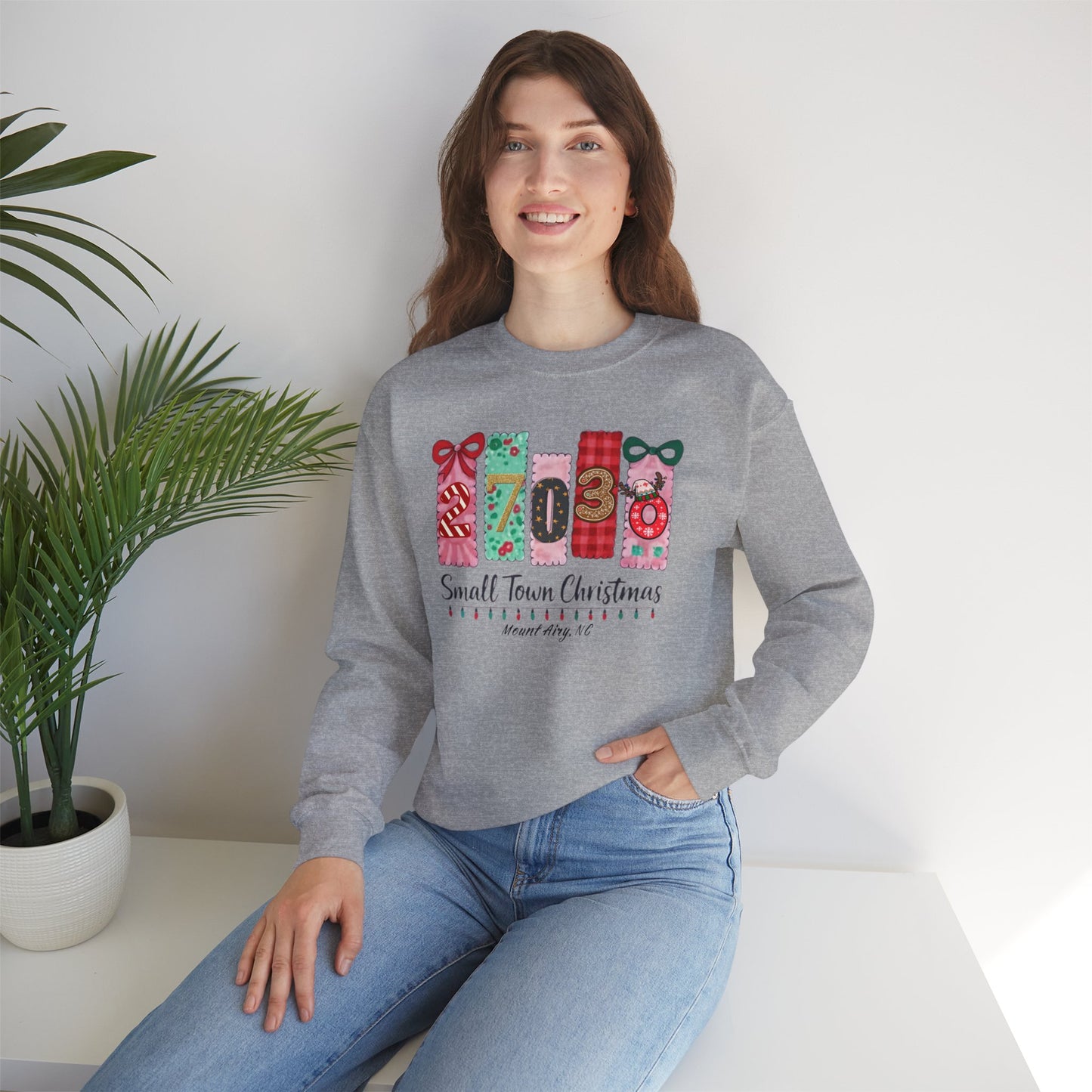 Small Town Christmas Zip Code Sweatshirt