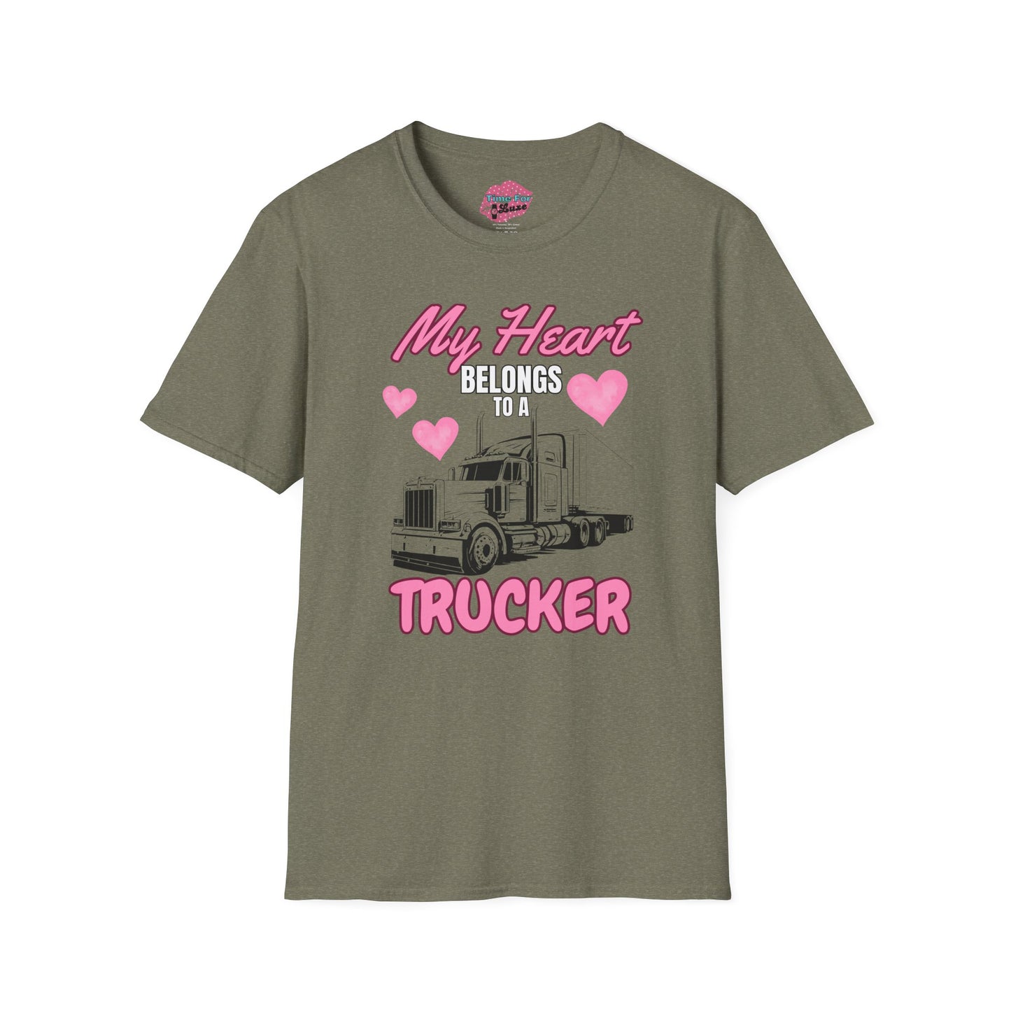 My Heart Belongs to a Trucker Unisex Softstyle T-Shirt