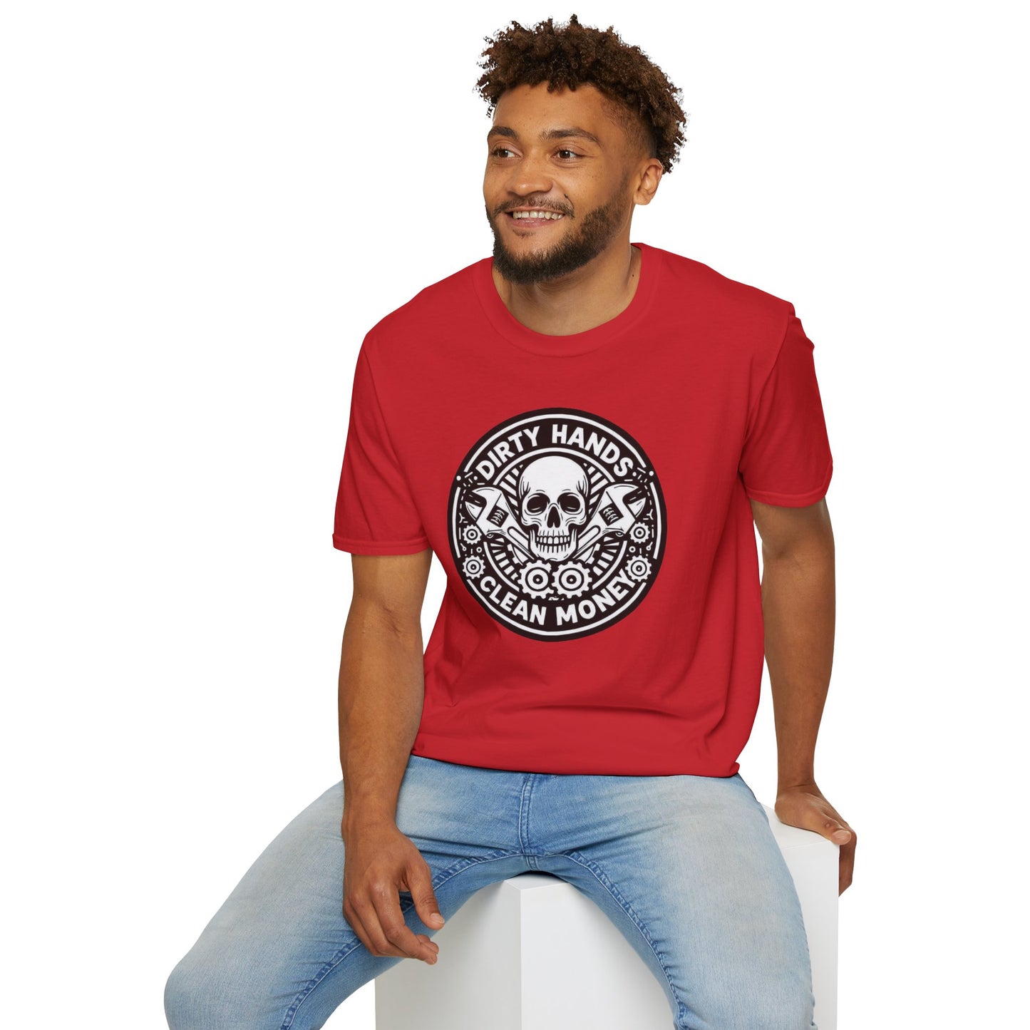 Dirty Hands, Clean Money Skull Unisex Graphic Tee