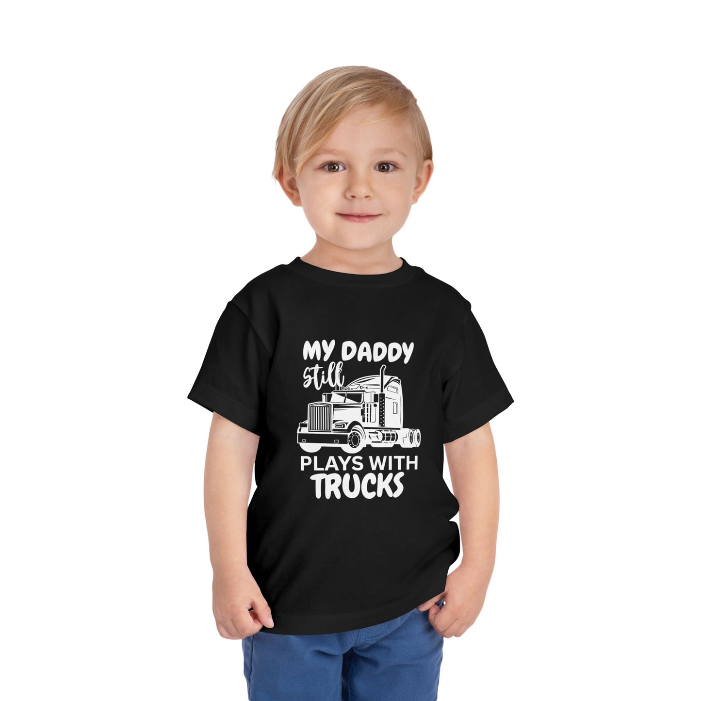 Plays With Truckers Toddler Tee- Dark Colors