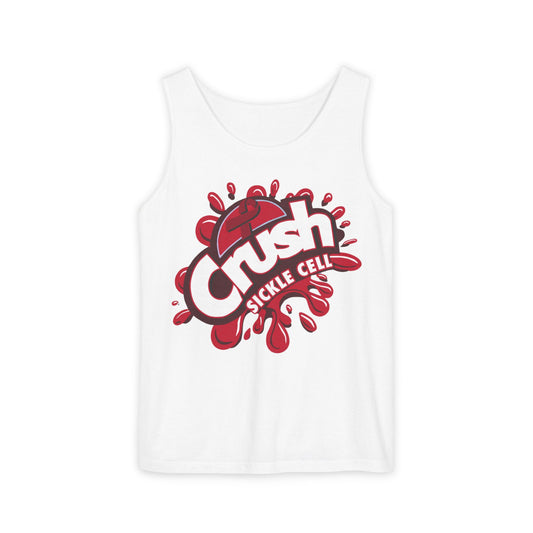 Crush Sickle Cell Unisex Garment-Dyed Tank Top