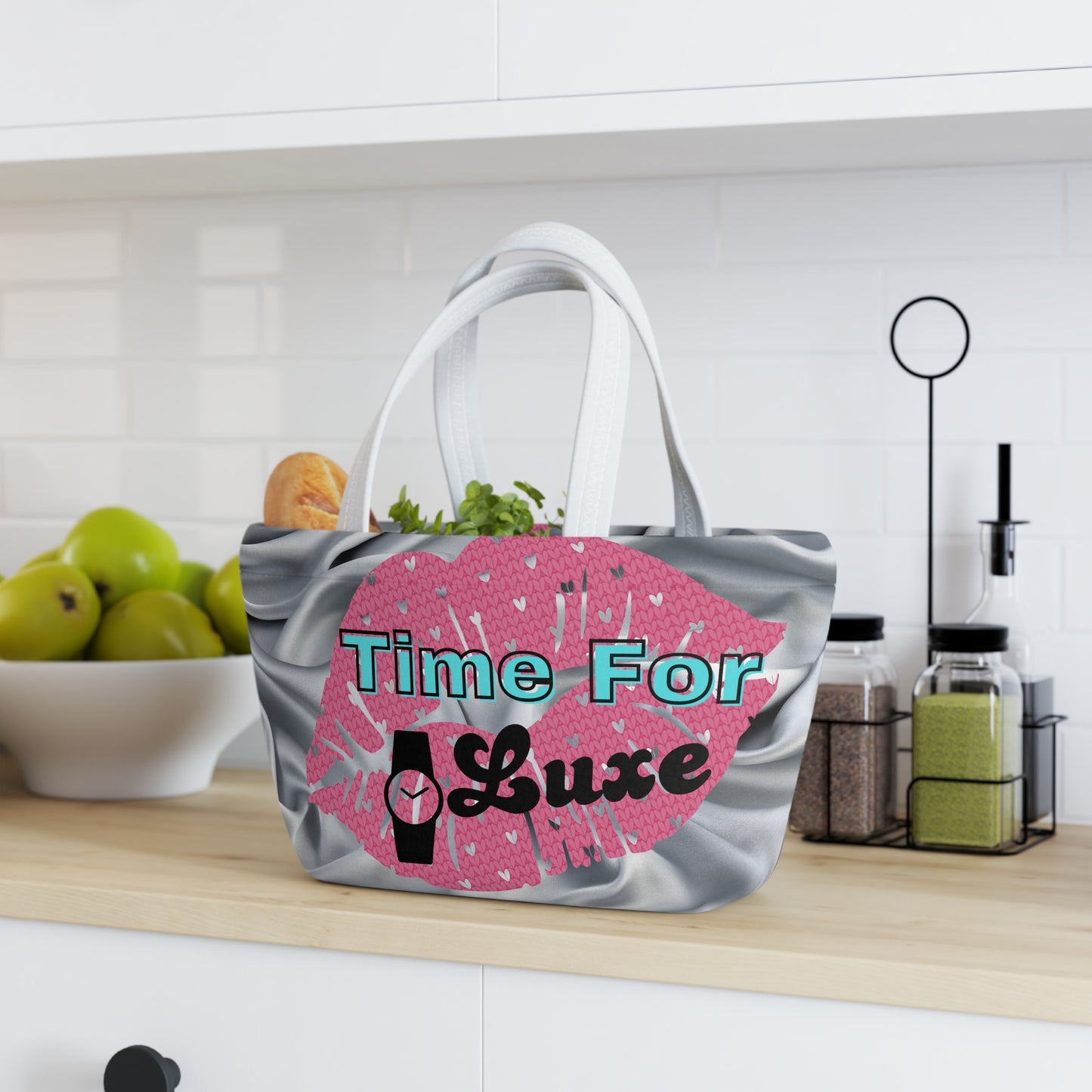 Time for Luxe Elegant Insulated Lunch Tote