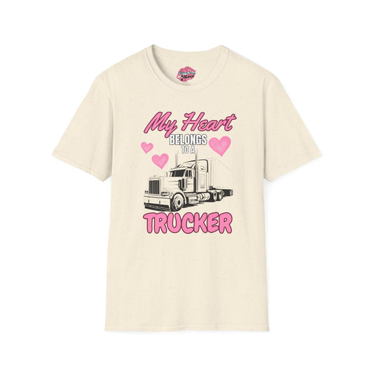 My Heart Belongs to a Trucker Unisex Softstyle T-Shirt