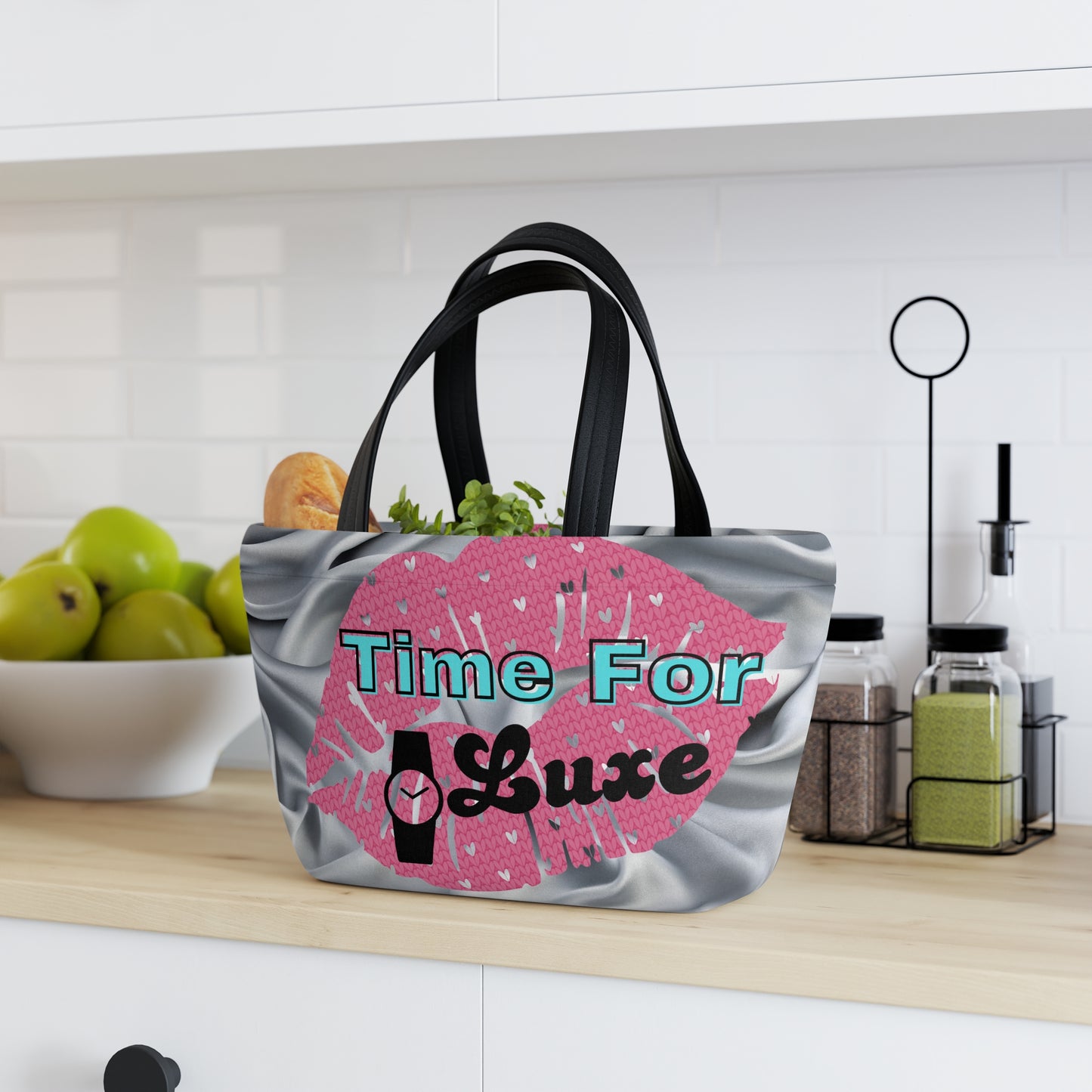 Time for Luxe Elegant Insulated Lunch Tote