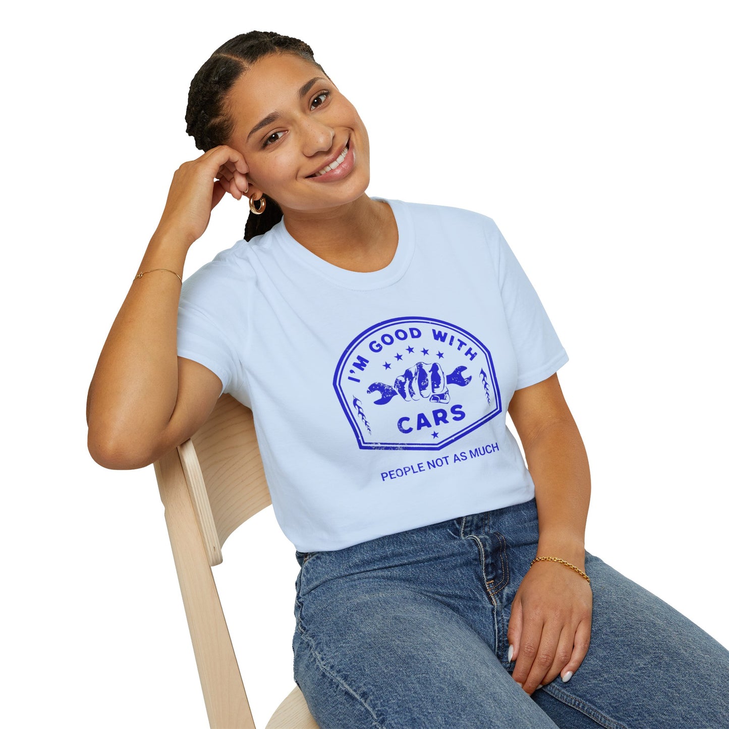 I’m Good With Cars, People Not As Much Vintage Unisex Tee