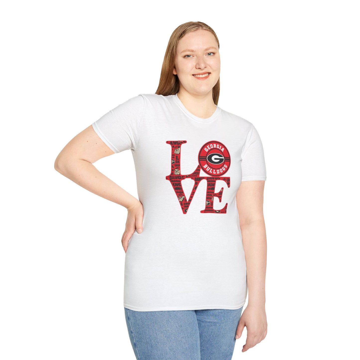 Georgia Bulldogs Love Unisex Soft Style Tee