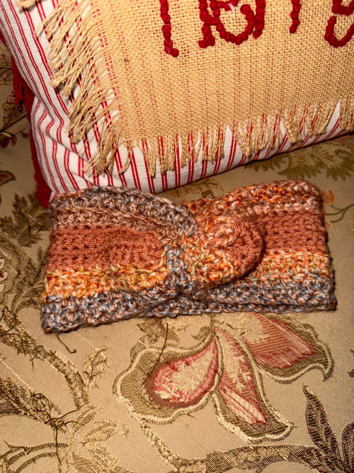๐ Autumn Ember Luxe Crocheted Ear Warmer