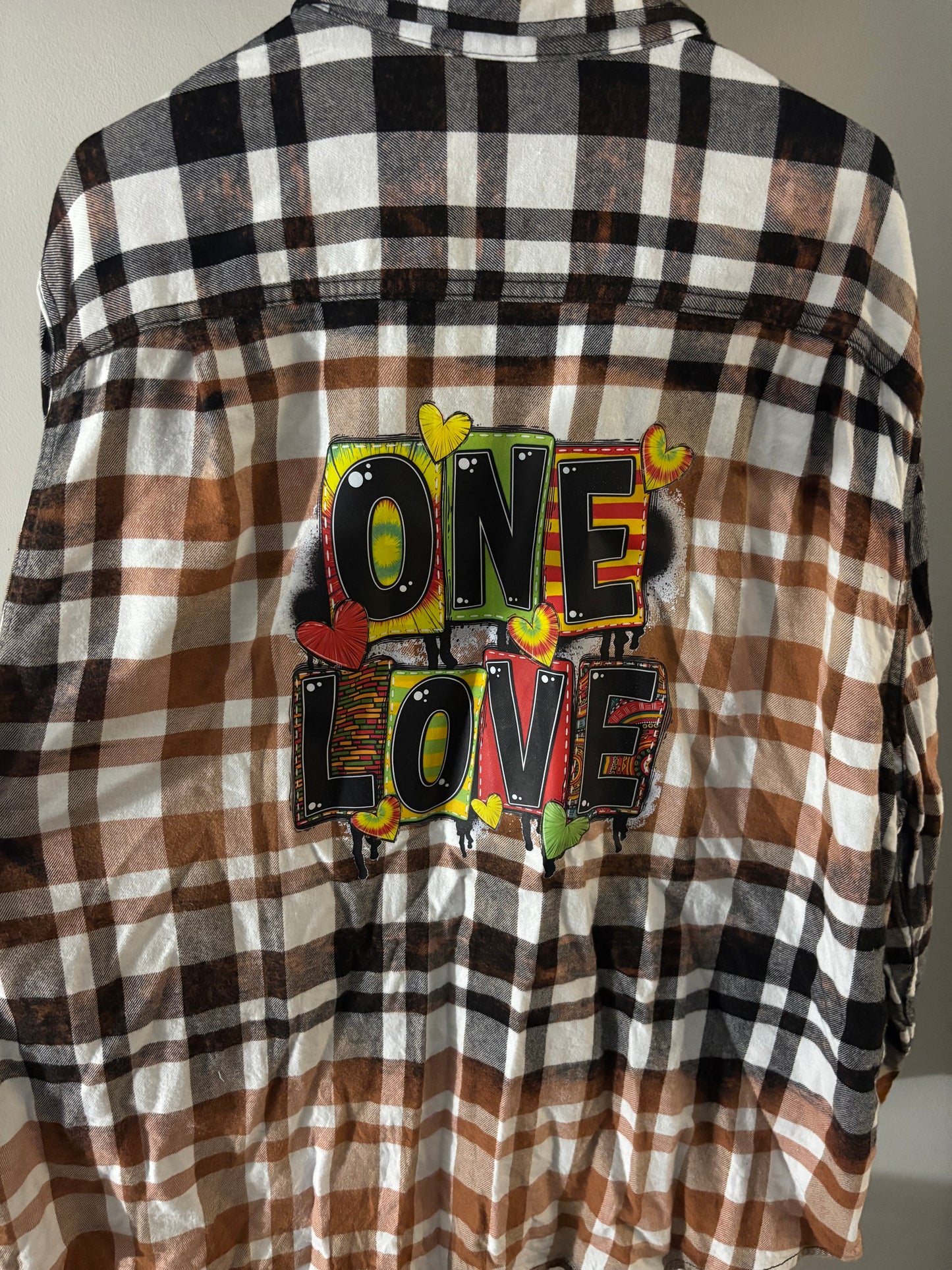 One Love Bleached Flannel - 2xl