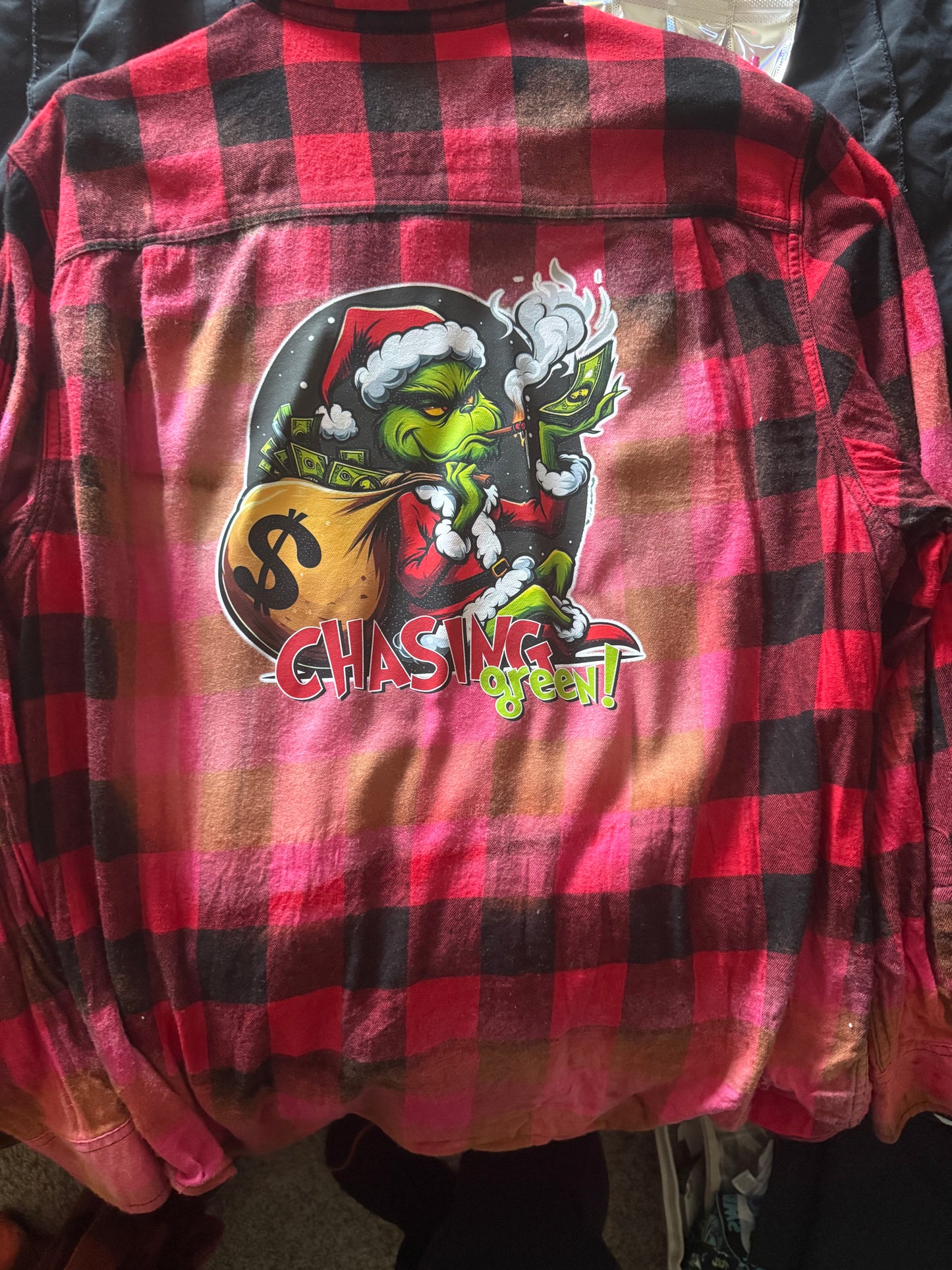 Chasing Green Bleached Flannel XL