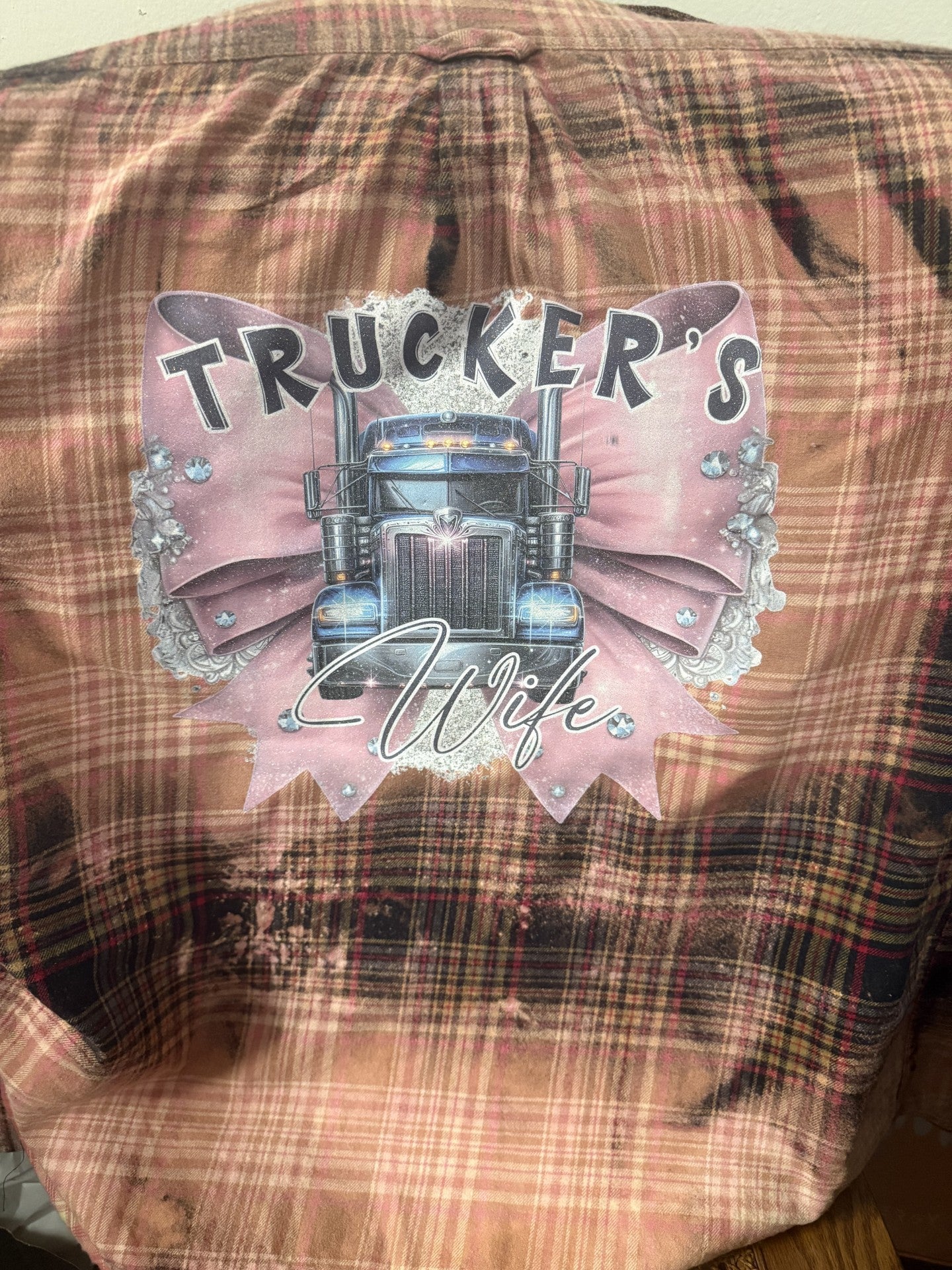 Trucker Wife Bleached Flannel