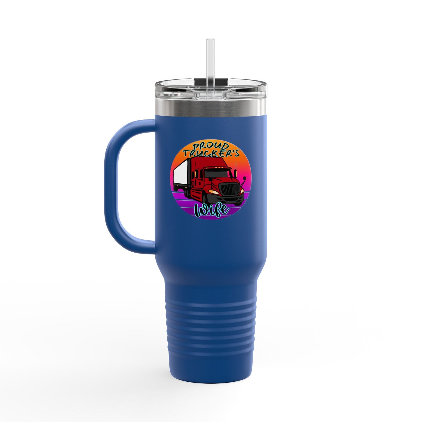 Proud Truckers Wife Insulated Travel Mug 40oz