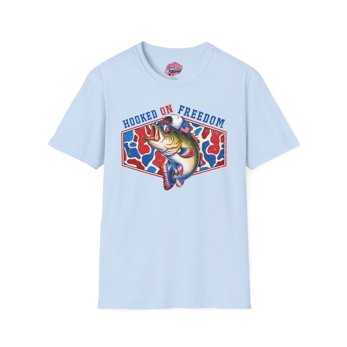 Hooked on Freedom Bass Fishing Tee