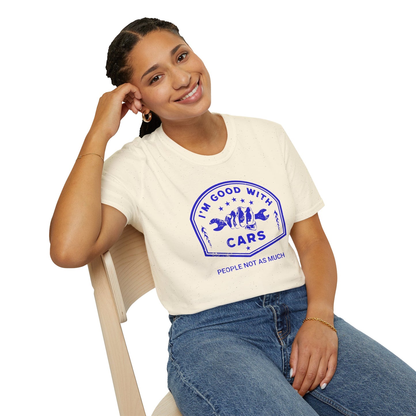 I’m Good With Cars, People Not As Much Vintage Unisex Tee