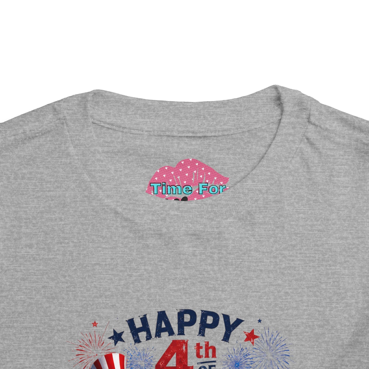 "Happy 4th of July" Patriotic Sea Creatures Toddler Tee