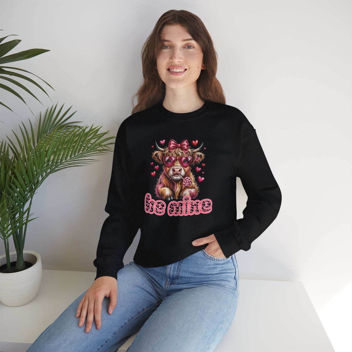 Valentine Cow 'Be Mine' Sweatshirt
