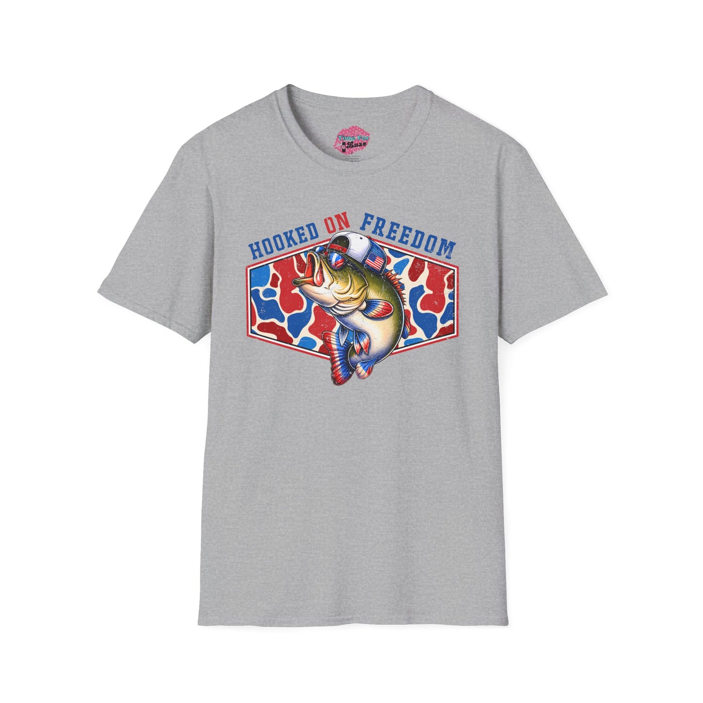 Hooked on Freedom Bass Fishing Tee