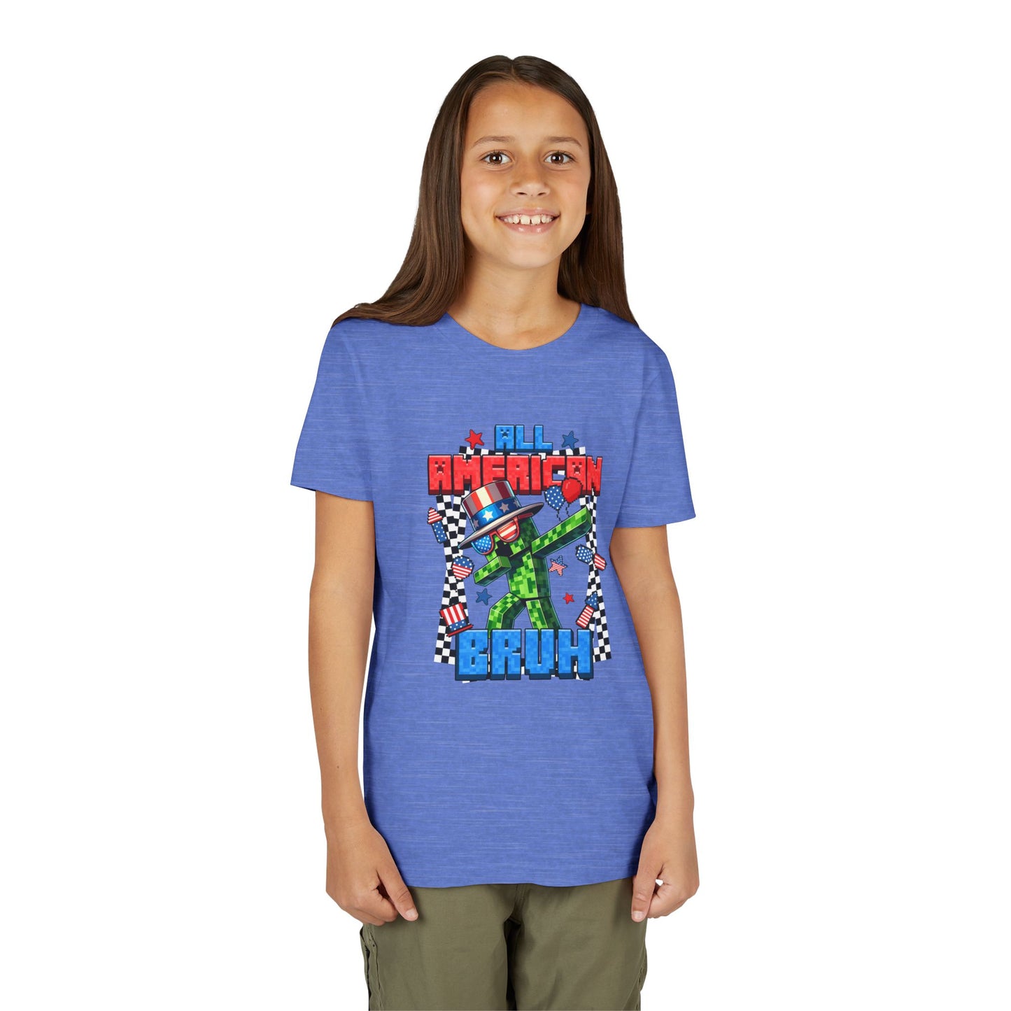 Patriotic "All American Bruh" Youth Tee