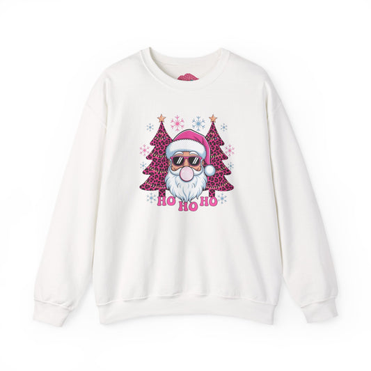 Santa Sunglasses “Ho Ho Ho” Holiday Crewneck Sweatshirt