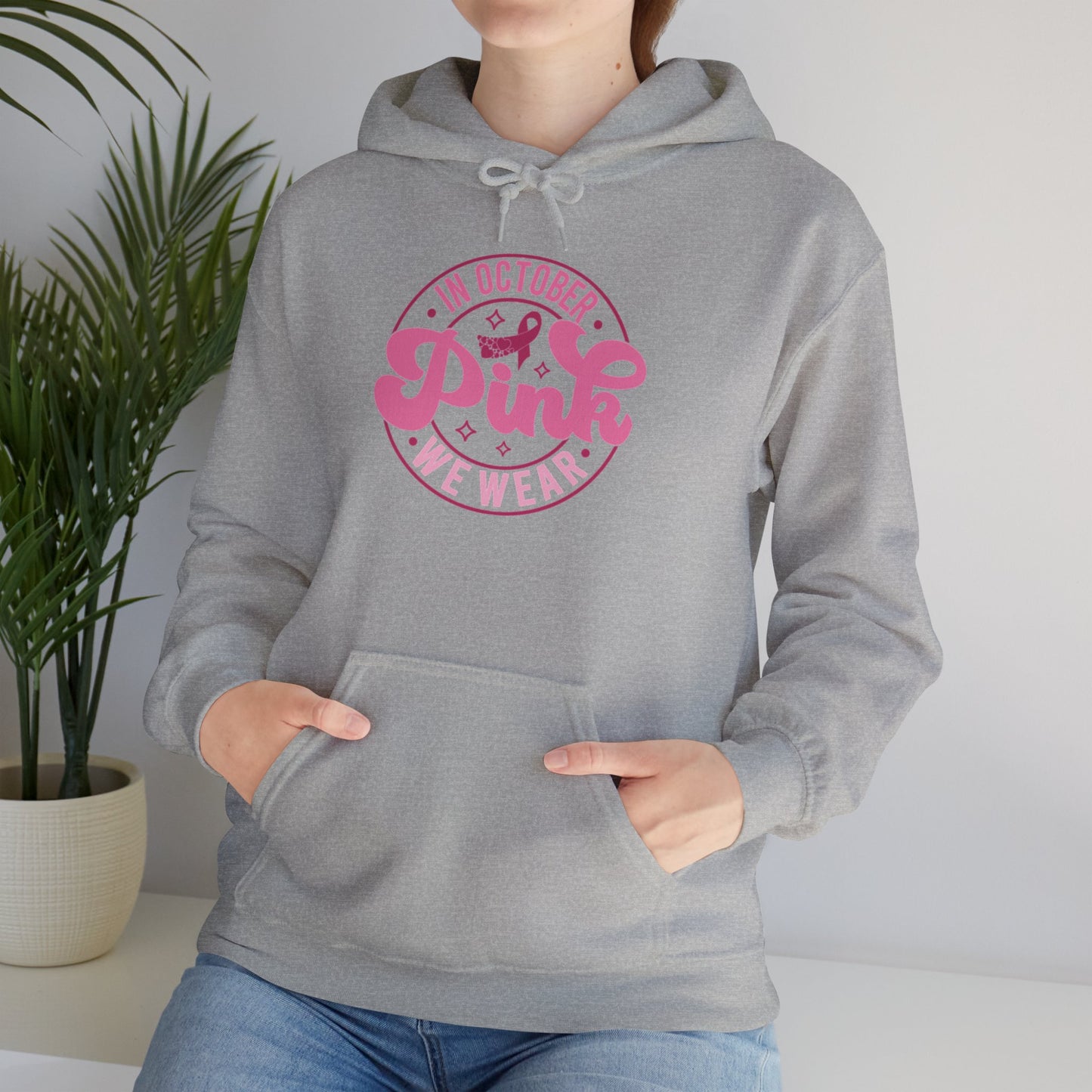 'In October We Wear Pink' Comfort Hoodie