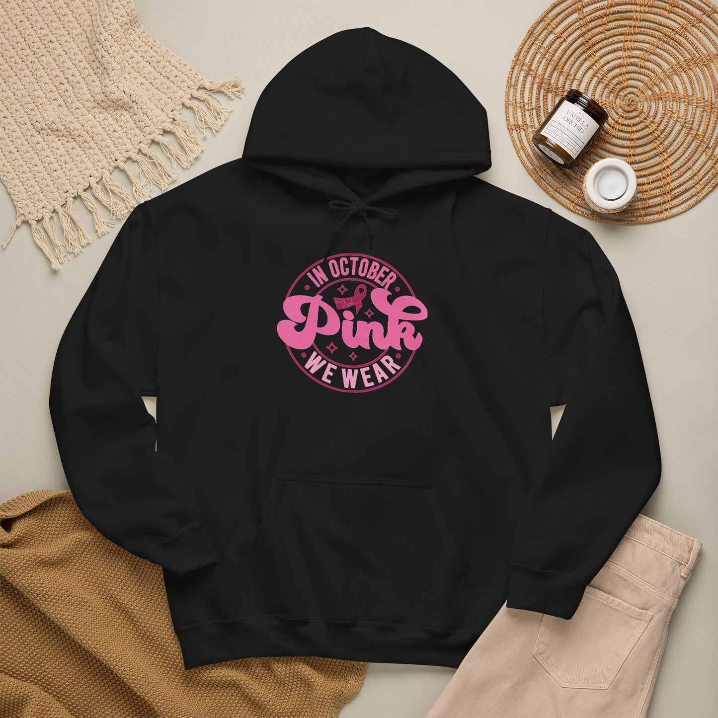 'In October We Wear Pink' Comfort Hoodie