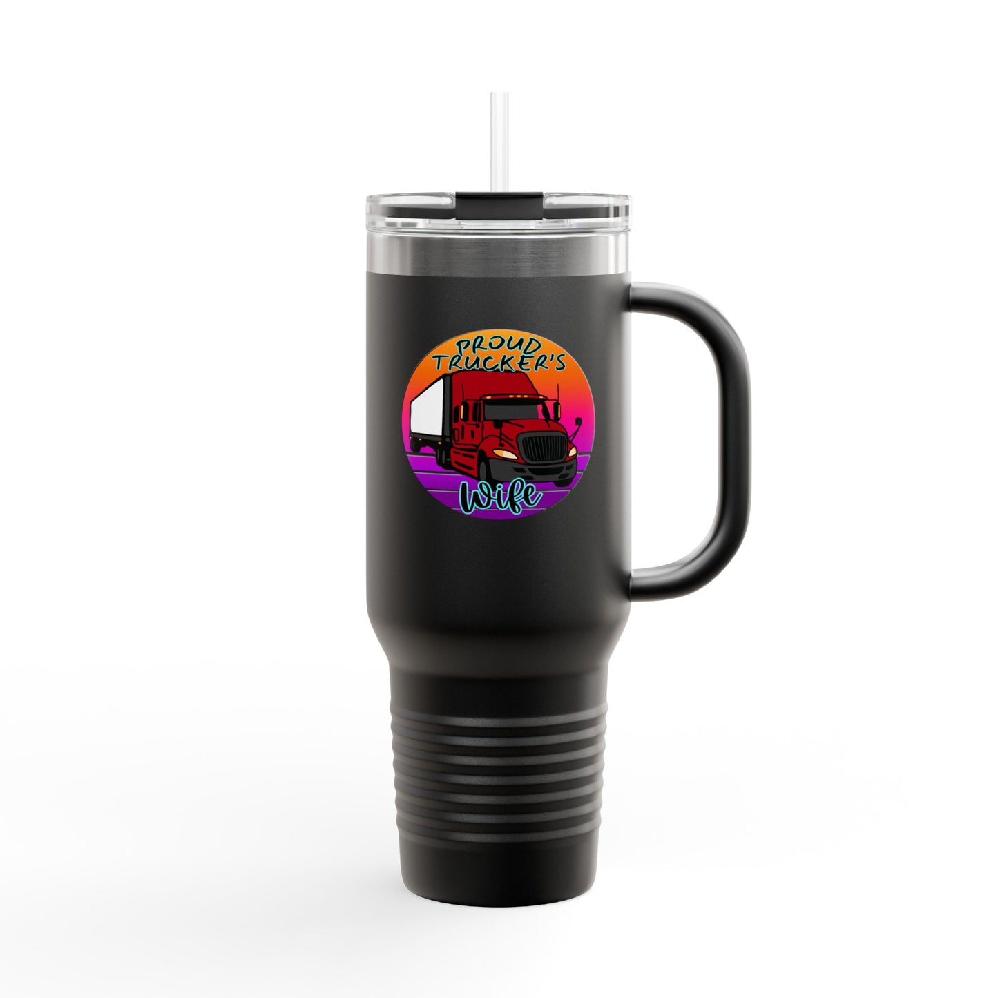 Proud Truckers Wife Insulated Travel Mug 40oz