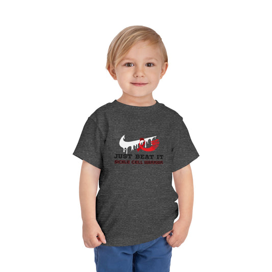 Just Beat It Sickle Cell Warrior Toddler Short Sleeve Tee