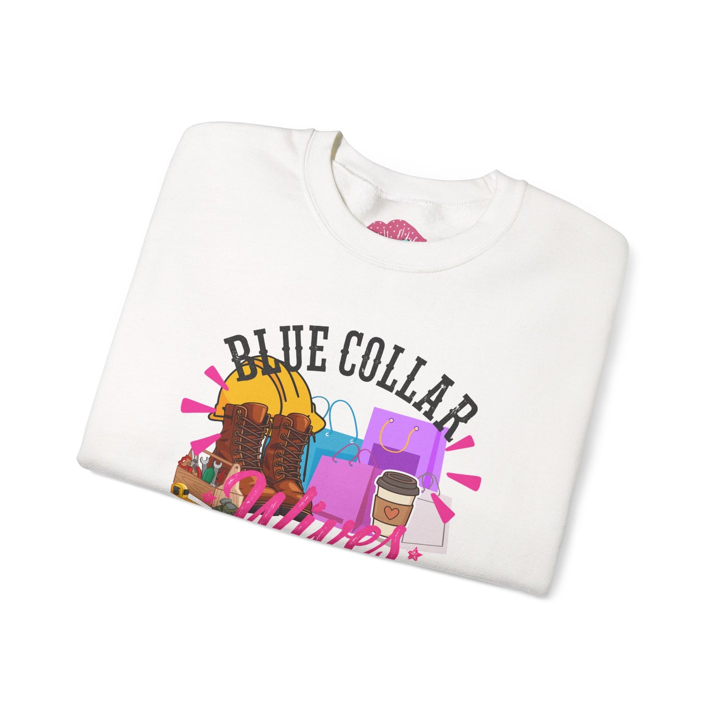 Blue Collar Wives Social Club "He Works. I Shop" Crewneck