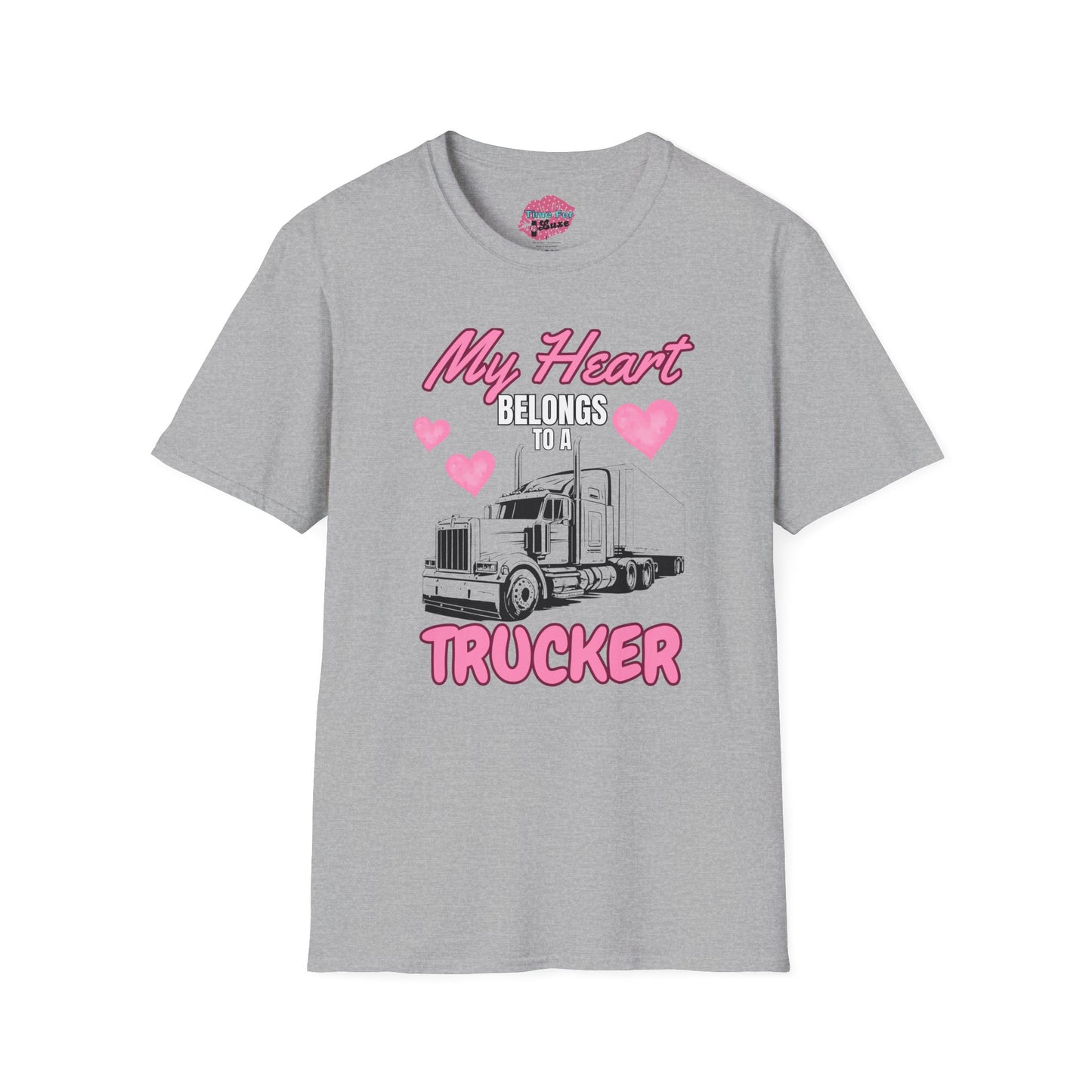 My Heart Belongs to a Trucker Unisex Softstyle T-Shirt