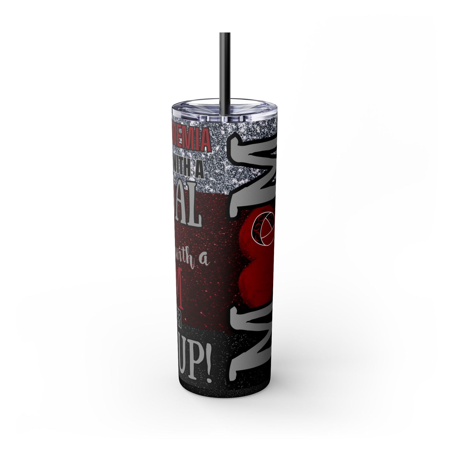 Sickle Cell Mom 20oz Skinny Tumbler with Straw