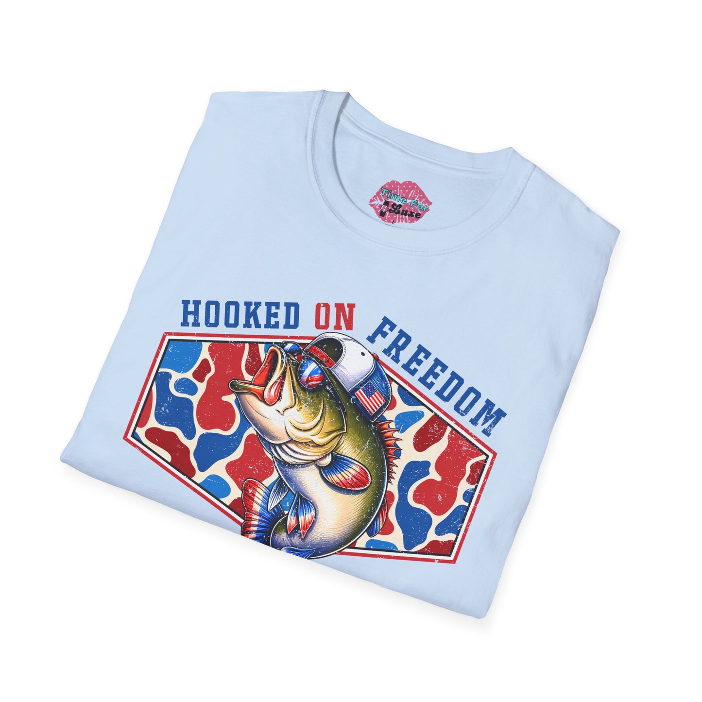 Hooked on Freedom Bass Fishing Tee