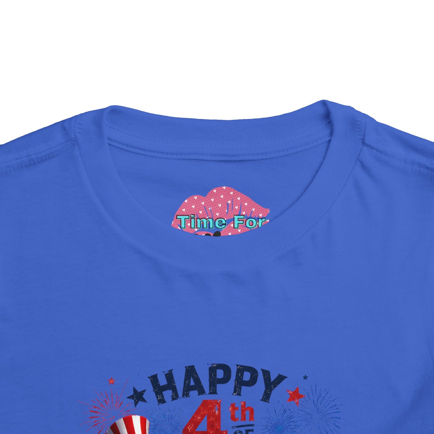 "Happy 4th of July" Patriotic Sea Creatures Toddler Tee