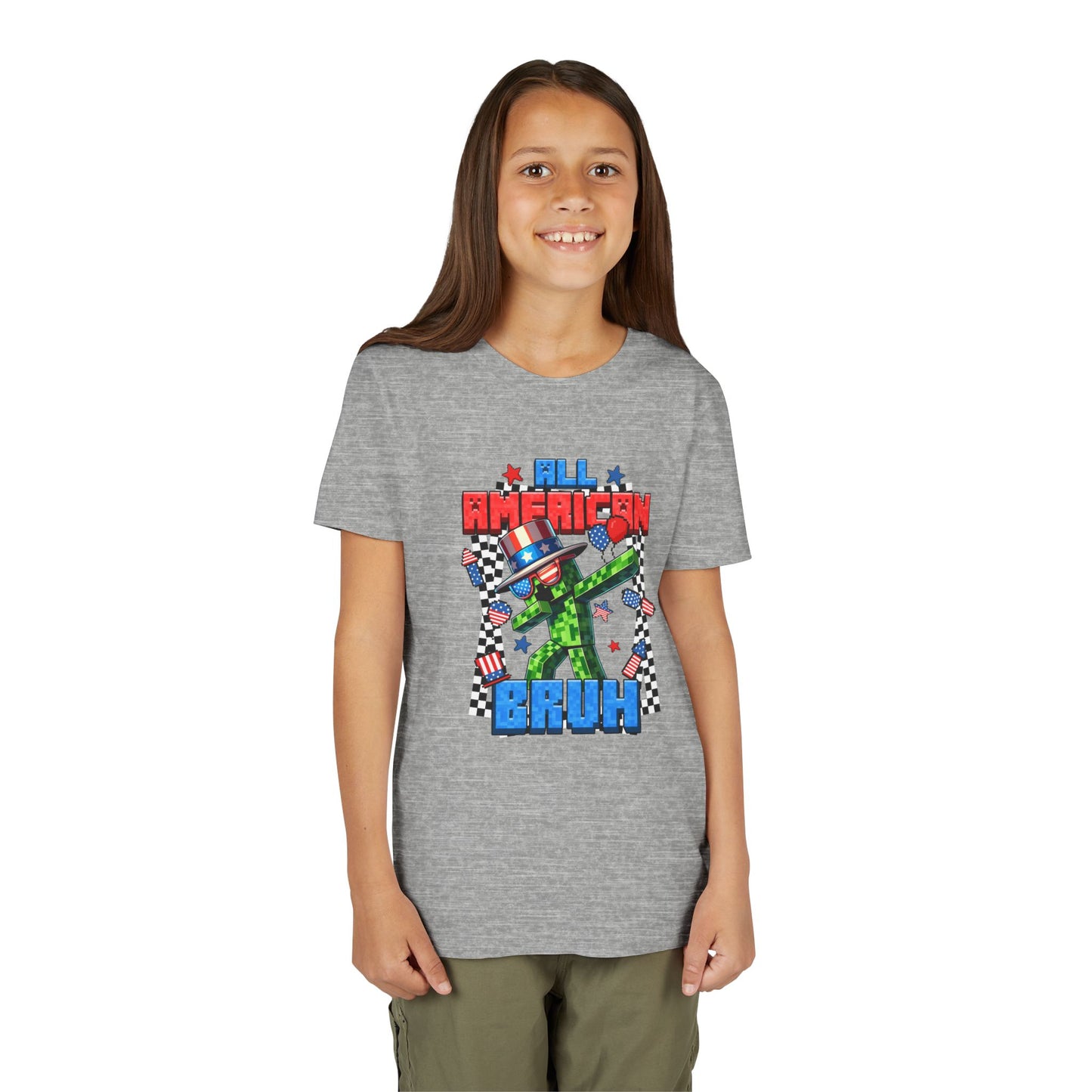 Patriotic "All American Bruh" Youth Tee