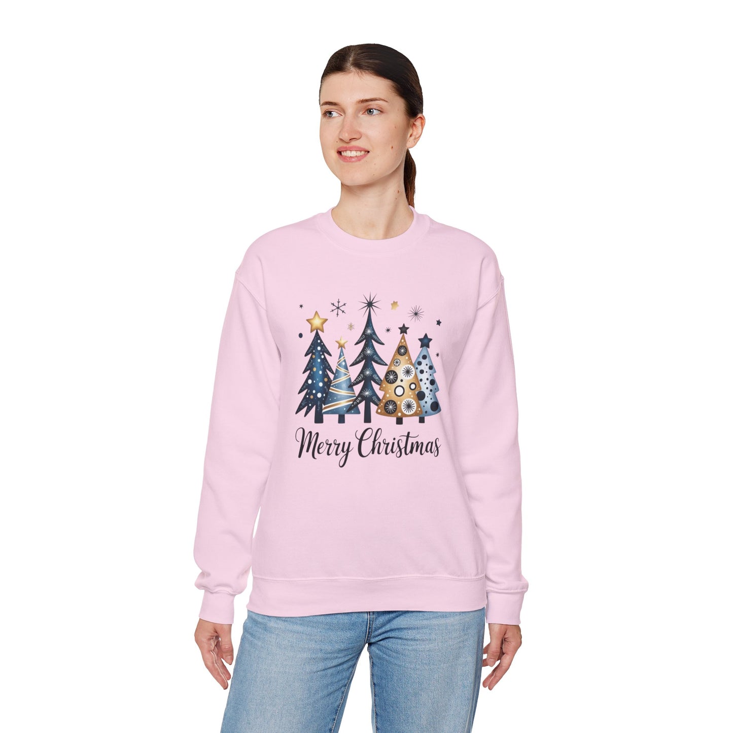 Golden Christmas Tree Crewneck Sweatshirt