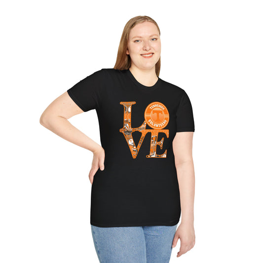 Tennessee Vols Love Unisex Soft Style Tee
