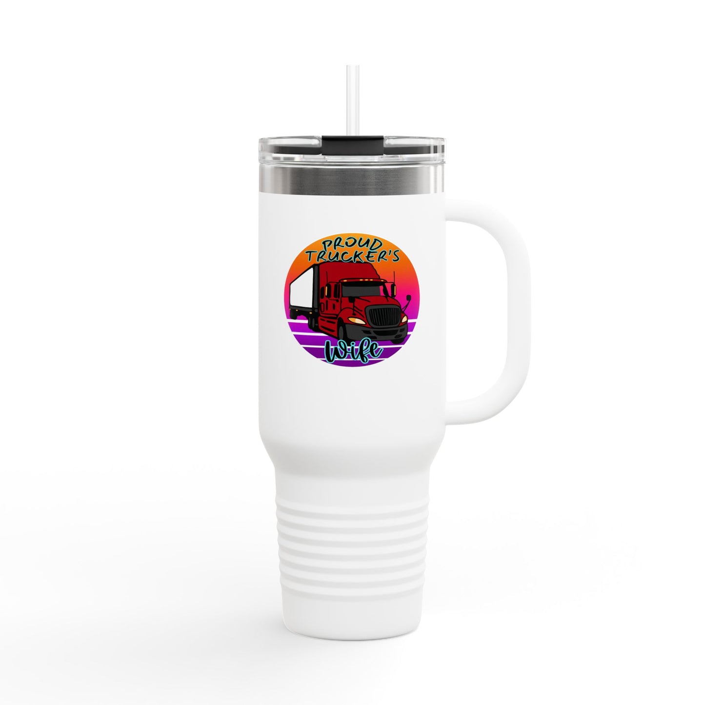 Proud Truckers Wife Insulated Travel Mug 40oz