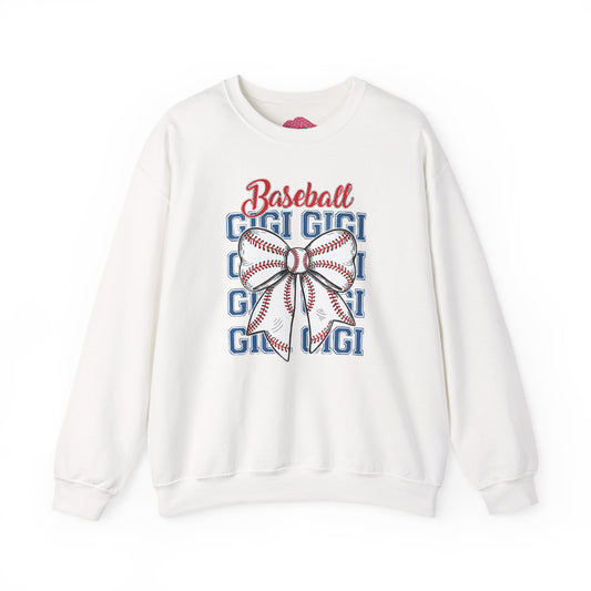 Gigi Baseball Bow Crewneck Sweatshirt