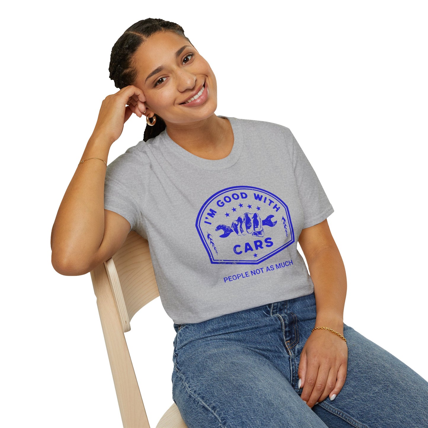 I’m Good With Cars, People Not As Much Vintage Unisex Tee