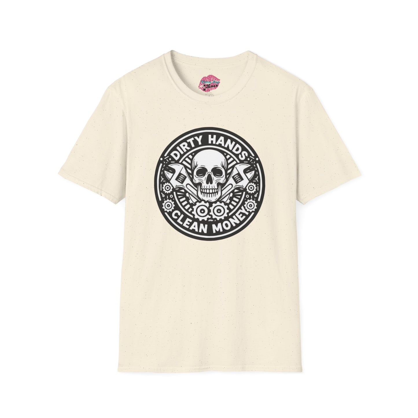 Dirty Hands, Clean Money Skull Unisex Graphic Tee