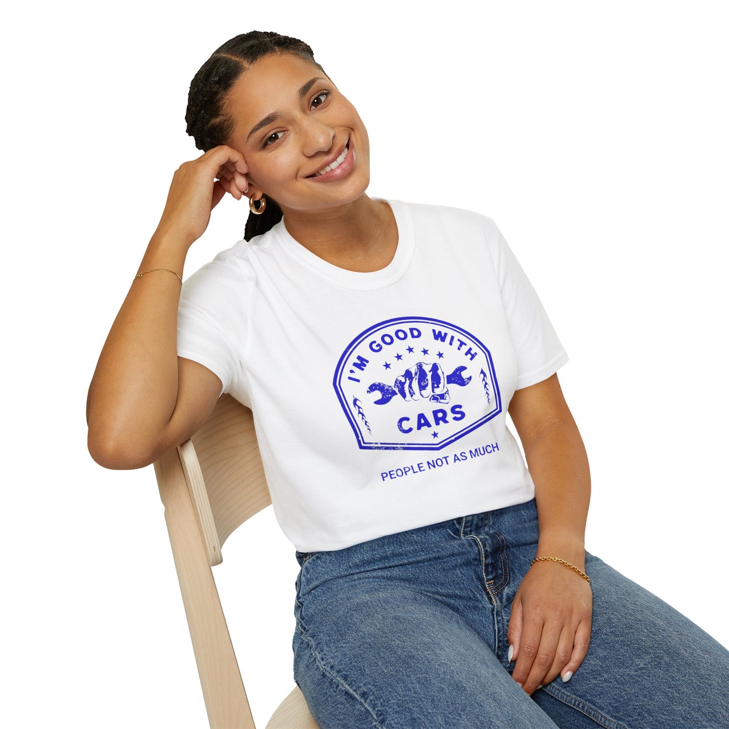 I’m Good With Cars, People Not As Much Vintage Unisex Tee