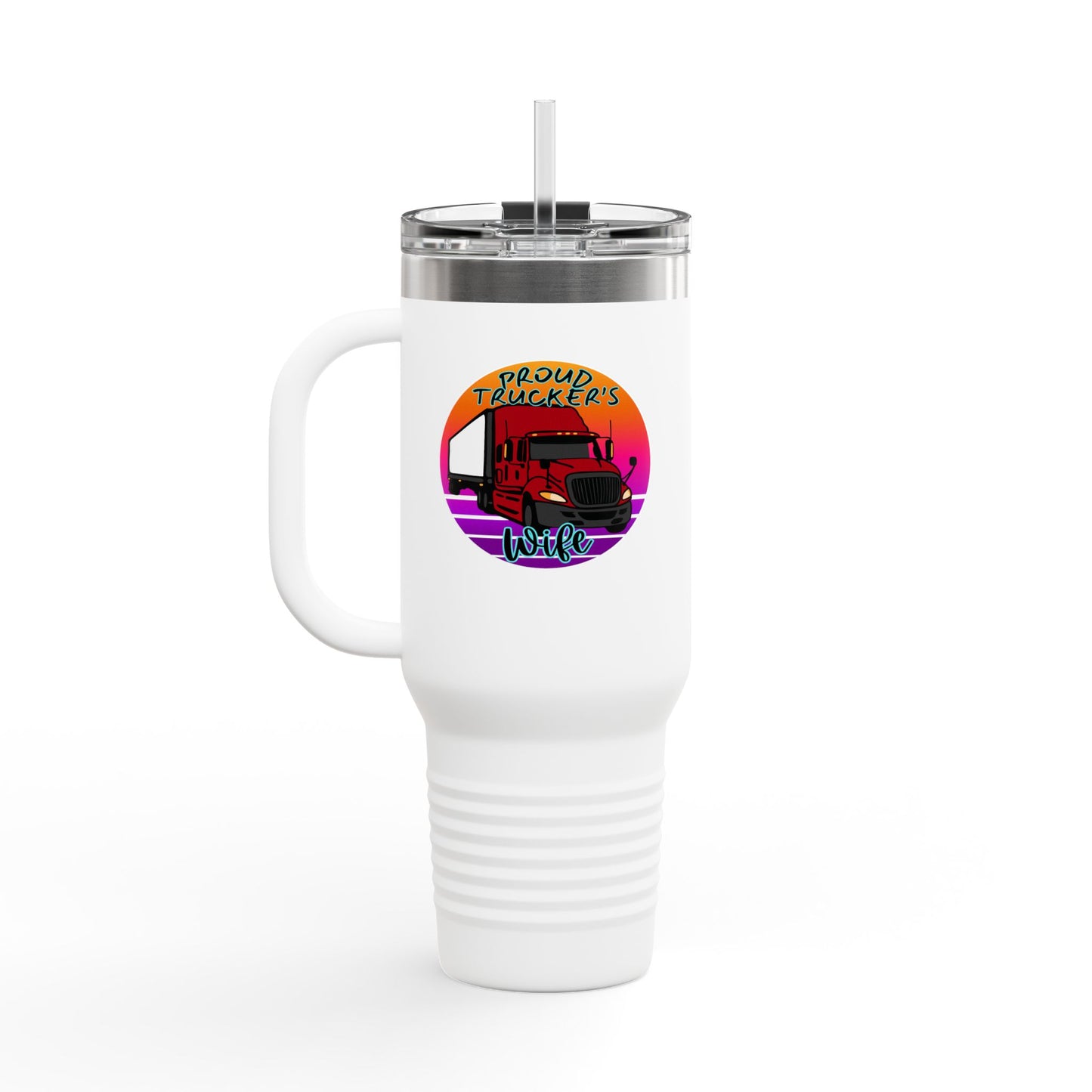 Proud Truckers Wife Insulated Travel Mug 40oz
