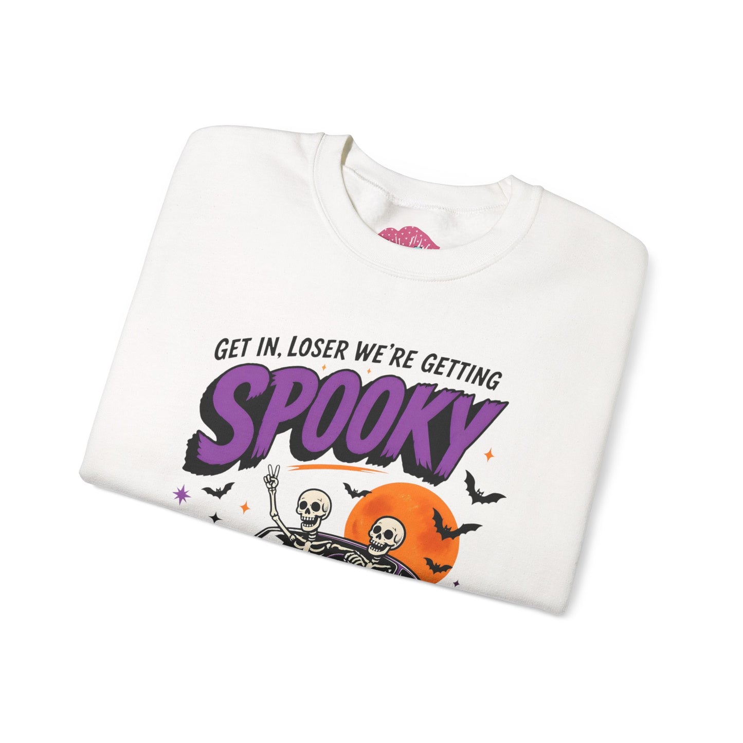Spooky Roadtrip Sweatshirt — “Get In, Loser We’re Getting Spooky” Halloween Crewneck