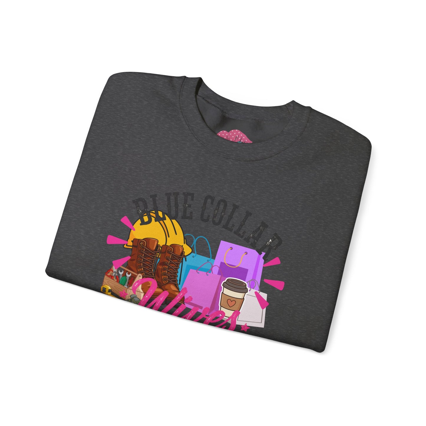 Blue Collar Wives Social Club "He Works. I Shop" Crewneck