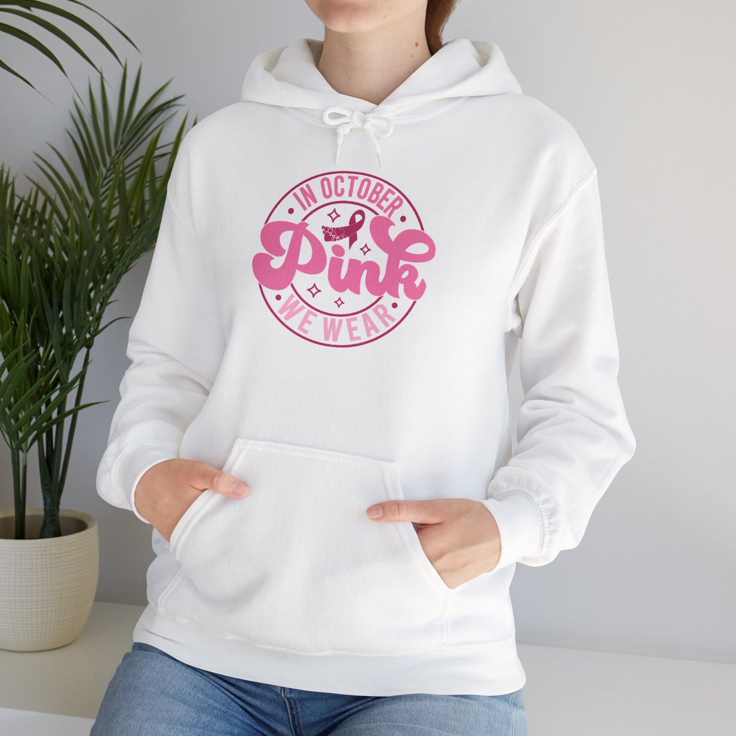 'In October We Wear Pink' Comfort Hoodie