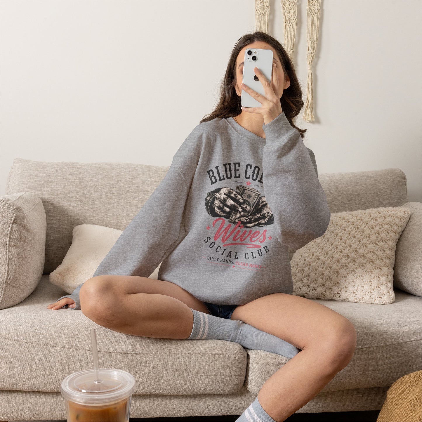 Blue Collar Wives Social Club Crewneck Sweatshirt